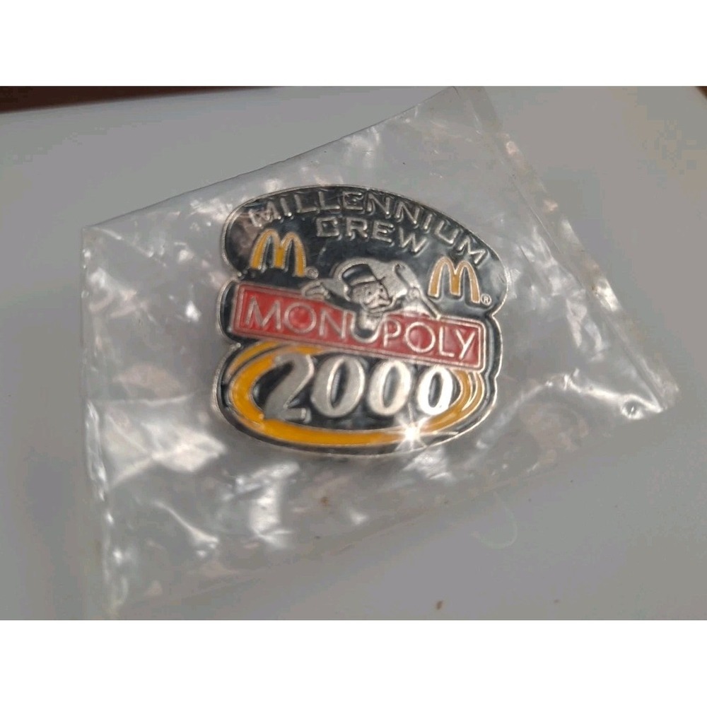 McDonalds Millennium‎ Crew Monopoly 2000 Enamel Lapel Pin In Original Bag